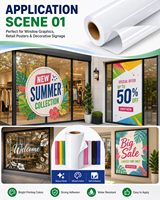 Film autocollant transparent en PVC brillant/mat pour affiches et signalétique graphique