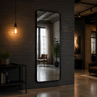 Miroir LED intelligent rectangulaire encadré, mural, avec fonction anti-buée, interrupteur tactile, haut-parleur Bluetooth LED à intensité variable, anti-buée IP44, pour hôtel