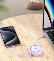 Câble de charge rapide USB C vers C PD 100W rétractable et portable pour téléphones mobiles, compatible avec iPhone 15 Pro et Samsung