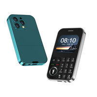 Teléfono con Teclado V9, Mini Teléfono Móvil Original, Doble SIM, Pantalla Grande de 2.01 Pulgadas, Voz Mágica, Radio FM, Lista Negra, Teléfono Celular GSM Pequeño