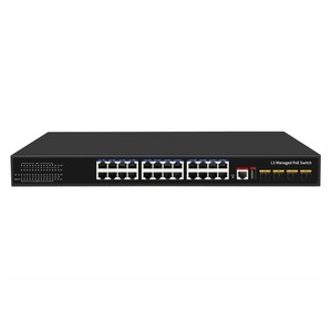 RJ45 Mạng Chuyển Đổi 24 Cổng Gigabit 400W Poe Mạng Chuyển Đổi Lớp 3 Quản Lý 10G SFP SFP + Uplink - Product Image 3