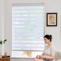 Stores zébrés sans fil à double couche, sans perçage, Tuya Zigbee Matter Over Thread, stores occultants pour fenêtre
