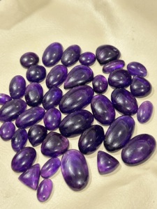 Venta al por mayor de piedras preciosas de cabujón de cuarzo amatista natural de calidad superior sueltas para la elaboración de pendientes y collares de exportación a granel - Product Image 5