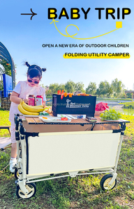 Carrito de playa para acampar al aire libre, carro plegable portátil de alta resistencia para picnic - Product Image 3