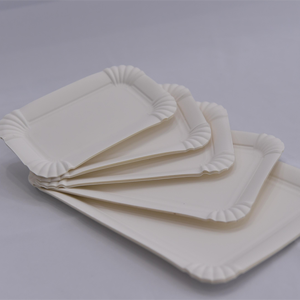 Disposable Paper tray Biodegradable square paper plate
