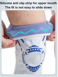 Genouillères en silicone et spandex pour hommes et femmes - Soutien respirant et léger pour le genou avec sangle de protection rotulienne pour la course à pied - Product Image 4