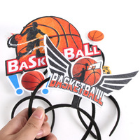Bandeau pour fan de basketball en plastique, motif lettres amusantes, semi-artisanal, semi-mécanique, accessoire de cheering pour les matchs et les fêtes de basketball