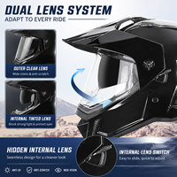 Casque de moto à double lentille, casque de rallye, casque tout-terrain, casque de course de VTT, casque de karting, certifié DOT