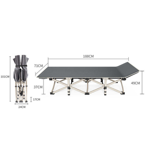 <span class=keywords><strong>Lit</strong></span> de camping pliable portable Mingchan avec cadre en acier inoxydable, confortable pour le camping et la chambre à coucher, cadre en tube <span class=keywords><strong>carré</strong></span> - Product Image 4