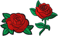 Patch personnalisé petite fleur de rose patchs de transfert de chaleur broderie