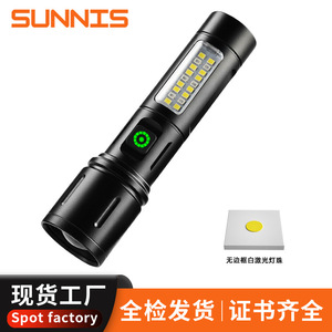Type C Fast <b>Charging</b> Flashlight With Led Indicator Light Rechargeable Aluminum Alloy Outdoor High Brightness Emergency <b>Lamp</b> - Product Image 4