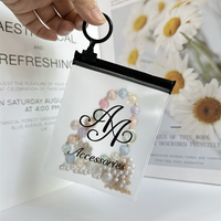 Bolsa de Embalaje de PVC Personalizada de Moda, Bolsa de Joyería de Plástico Reciclado, Bolsas Pequeñas con Cierre Zip y Logotipo