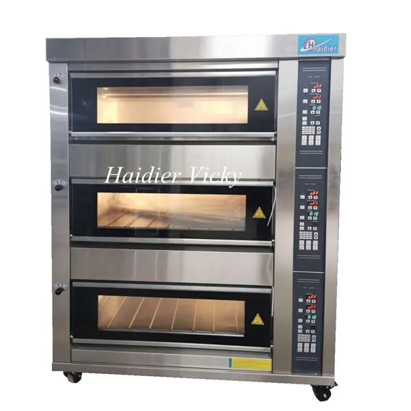 Haidier 3 Deck 6 Trays Ofen Mit Dampf/China Großhandel Markt Elektrische Deck Ofen für Backen Brot, kommerziellen Konvektion Ofen