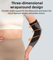 Manchon de compression pour coude ergonomique en silicone imprimé, attelle de coude respirante et anti-humidité pour le tennis