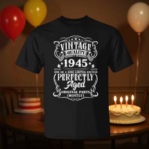 Camiseta vintage de 1945 para hombre, camiseta promocional para el 80 cumpleaños, 80 años - Product Image 3