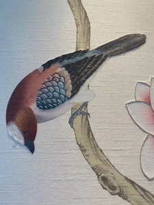 <span class=keywords><strong>Carta</strong></span> <span class=keywords><strong>da</strong></span> <span class=keywords><strong>parati</strong></span> chinoiserie in seta dipinta a mano di lusso con fiori di Magnolia dipinti a mano <span class=keywords><strong>per</strong></span> soggiorno - Product Image 5