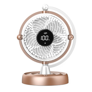 2025 Creative Space Planet USB Ventilateur de table rechargeable Ventilateur de bureau silencieux avec batterie pour le bureau à domicile Idée cadeau tendance - Product Image 1