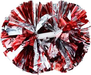 Pompons de pom-pom girl avec poignée de bâton pour esprit d'équipe Sports Dance Cheering Kids Adults - Product Image 1