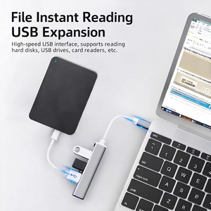 ฮับ USB ออลอินวัน 4 พอร์ต Jumon พร้อมอะแดปเตอร์เชื่อมต่อ Type-C Docking Station รองรับ OTG สำหรับ PC Xiaomi Huawei MacBook - Product Image 2