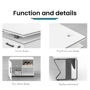 Panneau de séparation de bureau de haute qualité pour fournisseur de projets, avec organisateur de câbles intégré, en bois - Product Image 3