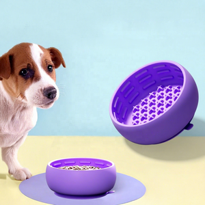 Suministros para Mascotas, Tazón de Silicona Resistente para Alimentación Lenta, Tazón de Silicona para Perros con Ventosa, Tazón de Alimentación Lenta para Perros - Product Image 1