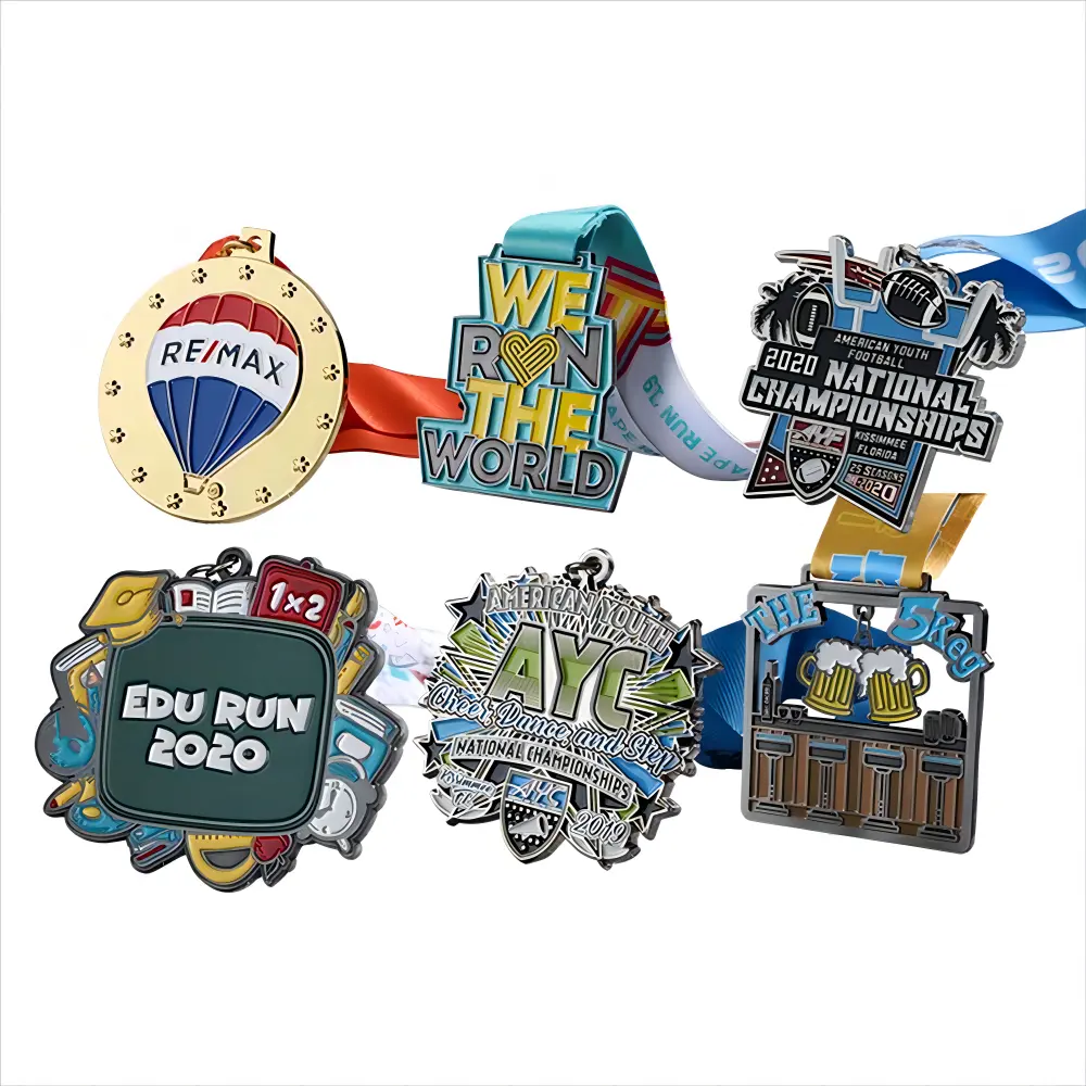 Manufacturer Custom Medal Wholesale Zinc Alloy 3d Gold Silver Copper Award Marathon Running Custom Sport Medal Award