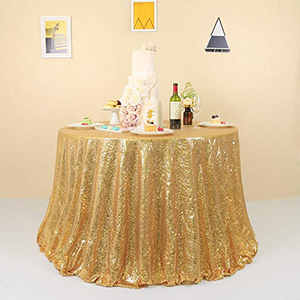 Premium Crocheted Wedding <b>Tablecloth</b> Luxurious <b>Party</b> Decorations Sequin Table Cloth - Product Image 2