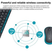 Ensemble de jeu ergonomique avec clavier et souris sans fil Logitech MK275 avec mini récepteur pour les joueurs sur PC portable