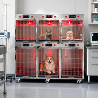 Cage d'oxygénation infrarouge professionnelle pour chiens, chats et lapins avec affichage numérique de la température