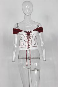 أزياء Y2K ضمادة لطيف قطعتين مجموعات النساء الخامس الرقبة الدانتيل ضمادة ضئيلة أعلى المحاصيل و مصغرة منتفخ التنورات ملابس - Product Image 4