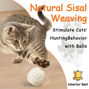 Jouet interactif pour chat : balle à griffer, corde en forme d'épée, accessoires pour animaux de compagnie, grandes balles de jeu pour chat, jouet à griffer pour chat - Product Image 4
