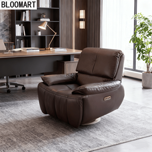 Moderner Multifunktionaler Leder-Relaxsessel mit Schaukelfunktion und Metallgestell Direkt vom Hersteller Schnelle Lieferung Bestseller Ganzkörpermassage - Product Image 6