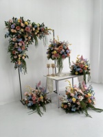 Nouvelle conception 2027 – Boule de fleurs en soie de haute qualité, style Jardin de Monet, centre de table de mariage – Marque QSLH, Décoration tendance du Shandong