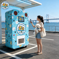 Máquina Expendedora Automática de Limpiador para Perros con Pantalla Táctil, Pago con Código QR y Monedas, Construcción de Acero Inoxidable para Uso en Exteriores