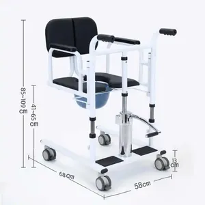 Patient Lift Transfer Chair Home Elderly Patient Lift Wheelchair Manual Operation Transfer Patient Lift Hoist