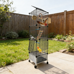 Fabrika Toptan Fiyatı Büyük Papağan Kafesi Afrika Gri Papağanı İçin Paslanmaz Çelik Paslanmaz İç Mekan Kullanımı Afrika Gri Papağanı Kafesleri Kuş Kafesi - Product Image 1