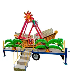 Outdoor-Spielplatz Carnival Rides Trailer Kleines Wikinger-Piraten schiff