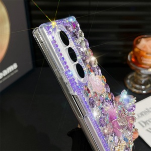 Funda de Lujo con Purpurina y Diamantes en Forma de Flor para Samsung Z Fold 7 6 5, Envío Gratis, Accesorios para Móviles Flip 7 - Product Image 5