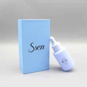 Botella cuentagotas de cristal de suero de aceite esencial de pelo de barba cilindro envase cosmético cuidado de la piel 30ml con cuentagotas - Product Image 4