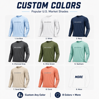 Camisa de Pesca con Capucha de Marca Propia con Máscara Facial UPF 50, de Secado Rápido, Transpirable, Protección Solar, Manga Larga, para Pesca en Alta Mar