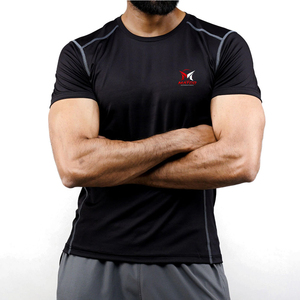 Camiseta Deportiva Personalizada para Hombre, Ligera, Transpirable, para Entrenamiento, Running, Manga Corta, Corte Ajustado, Cuello Redondo, Tejido de Punto - Product Image 1