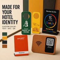 Support mural en bois pour carte-clé d'hôtel NFC RFID, étiquette WiFi, support de table avec code QR, logo personnalisé, solution de contrôle d'accès pour l'hôtellerie