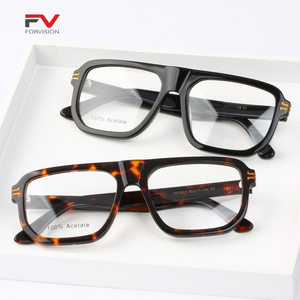 Óculos de Grau Unissex Vintage com Armação Óptica de Acetato e Bloqueio de Luz Azul - Product Image 1