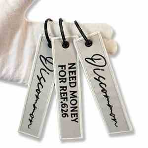 Cheap Price <b>Customize</b> Personal Logo Woven Embroidered Durable Fabric <b>Key</b> Chains for Promotional Keychain - Product Image 1