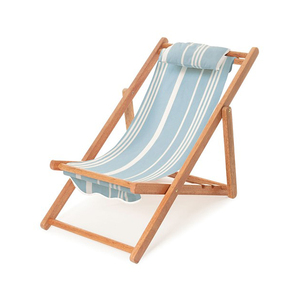 Sedia da spiaggia personalizzata frange pieghevoli Mini dimensioni adorabili bambini a strisce sedia a <span class=keywords><strong>sdraio</strong></span> in legno multicolore con cuscino - Product Image 1