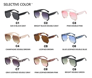 2024 New Versatile Retro Sunglasses for Unisex Hip-Hop Personality Large <b>Frame</b> with UV400 Lenses <b>Pink</b> Red <b>Frame</b> Colors Logo Lens - Product Image 4