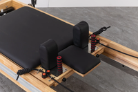 Reformer en bois personnalisé avec rail intégral en érable pour studio de Pilates et de yoga