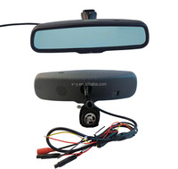 Caméra embarquée GPS noire 9,66 pouces, DVR de voiture, caméra de tableau de bord miroir, avant et arrière, résolution 4K 1080P, 4K+1080P HD, vidéo 1080P, écran tactile