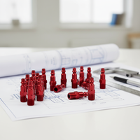 American M-type ColorFit M-Style Red 1/4 \ "NPT Male Plugs Aluminium Air Drill Box 20 OEM Customizable Pneumatic Tools