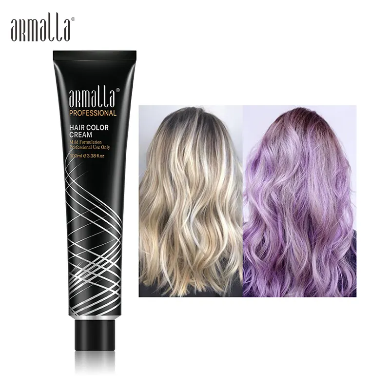 Armalla Professional Low Ammonia Color Lightening Permanent Hair Colour Dye Cream Hair Bleach Powder And Developer